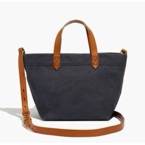 Madewell Handbags - Madewell The Canvas Small Zip-Top Transport Crossbody in Navy